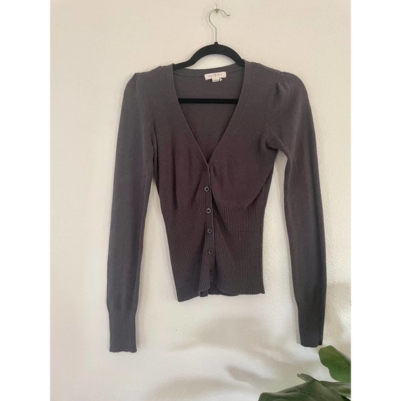 Women's Small Active Basic gray fitted cardigan - Picture 1 of 6